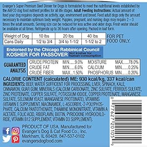 Super Premium Classics Beef Dinner for Dogs Pack of 12