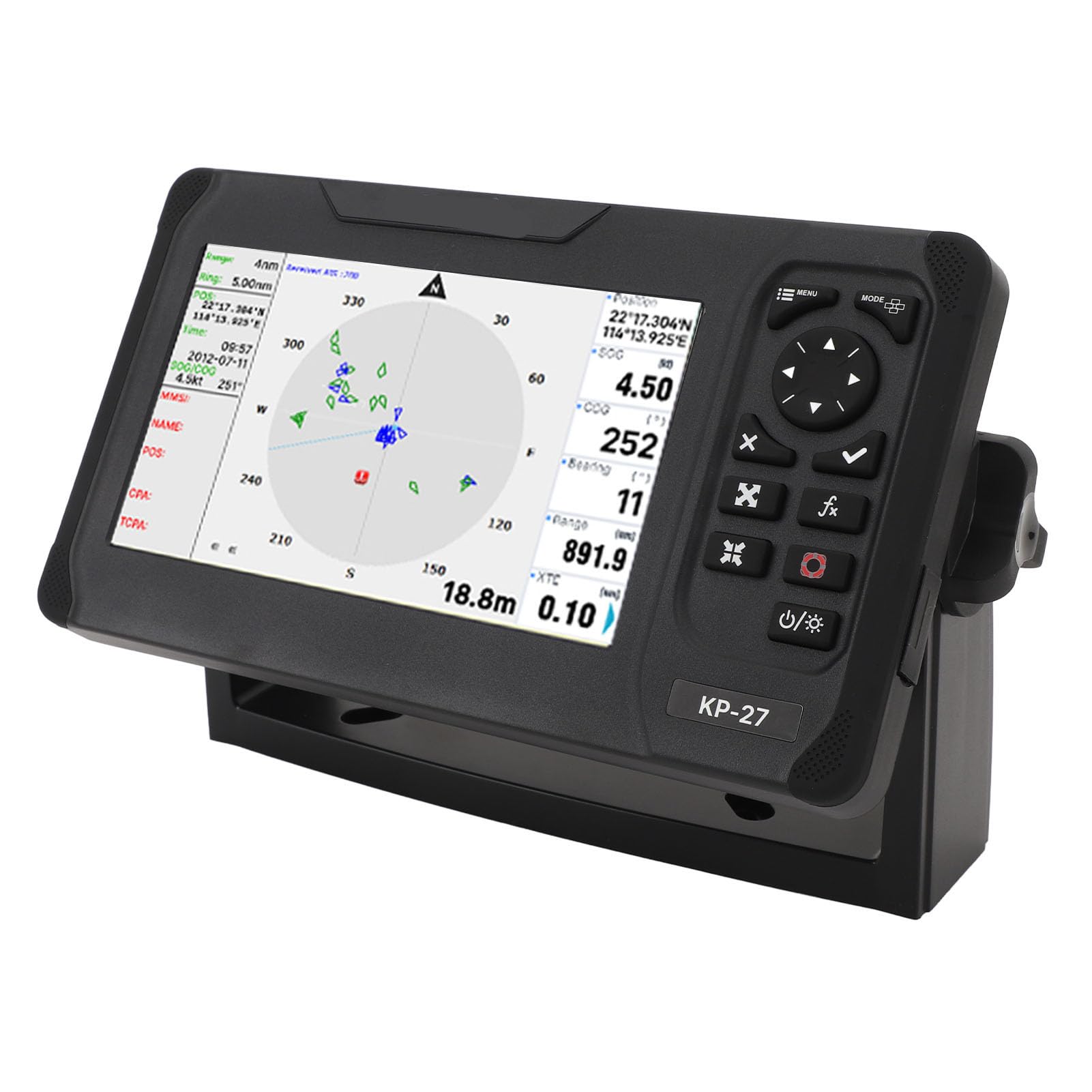7-Zoll-Seekartenplotter Farb-TFT-LCD-Fischfinder für Genaue Navigation auf Booten – Wasserdicht IP66