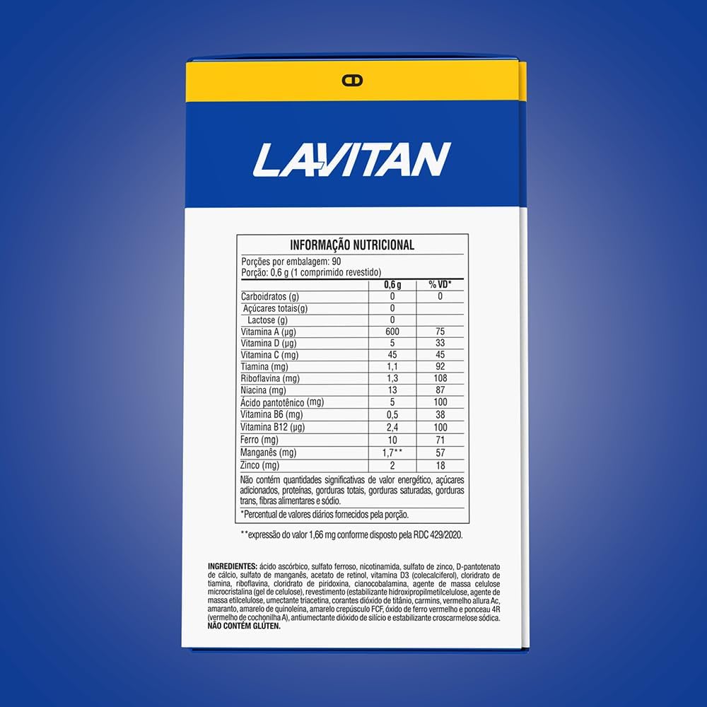 Multivitamínico Lavitan AZ Original Com 90 Comprimidos - Imagem 3