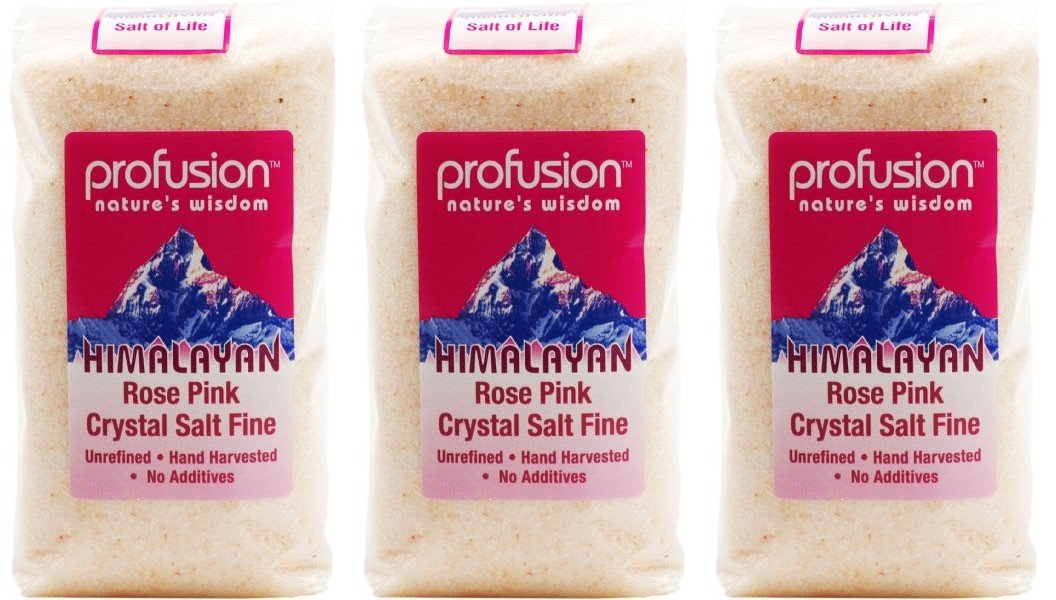 (3 Pack) - Profusion - Himalayan Pink Salt Fine | 500g | 3 Pack Bundle