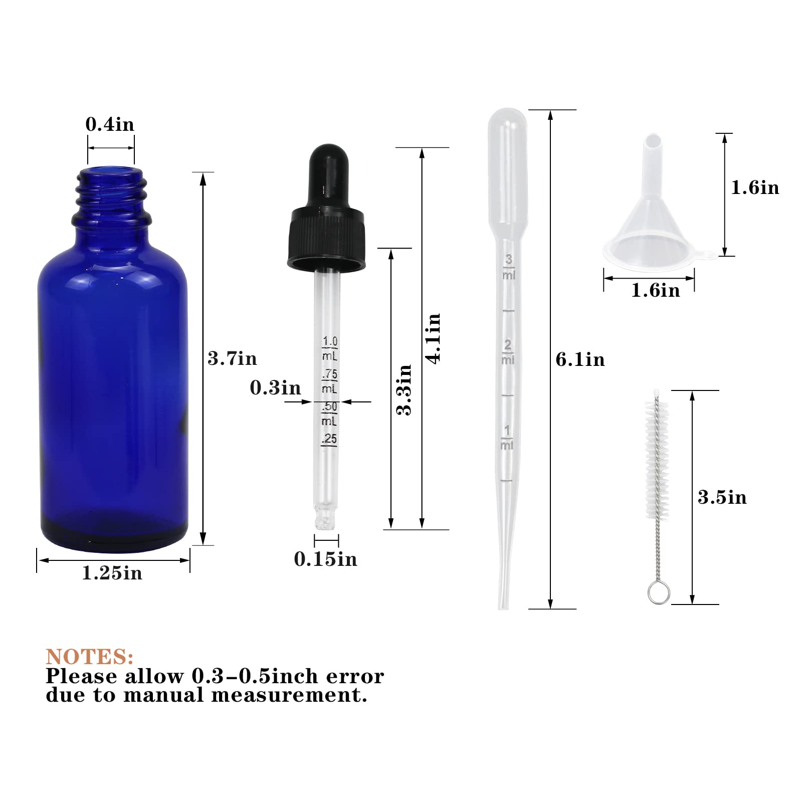 Reyshin 50ml Glass Dropper Bottles - Image 2