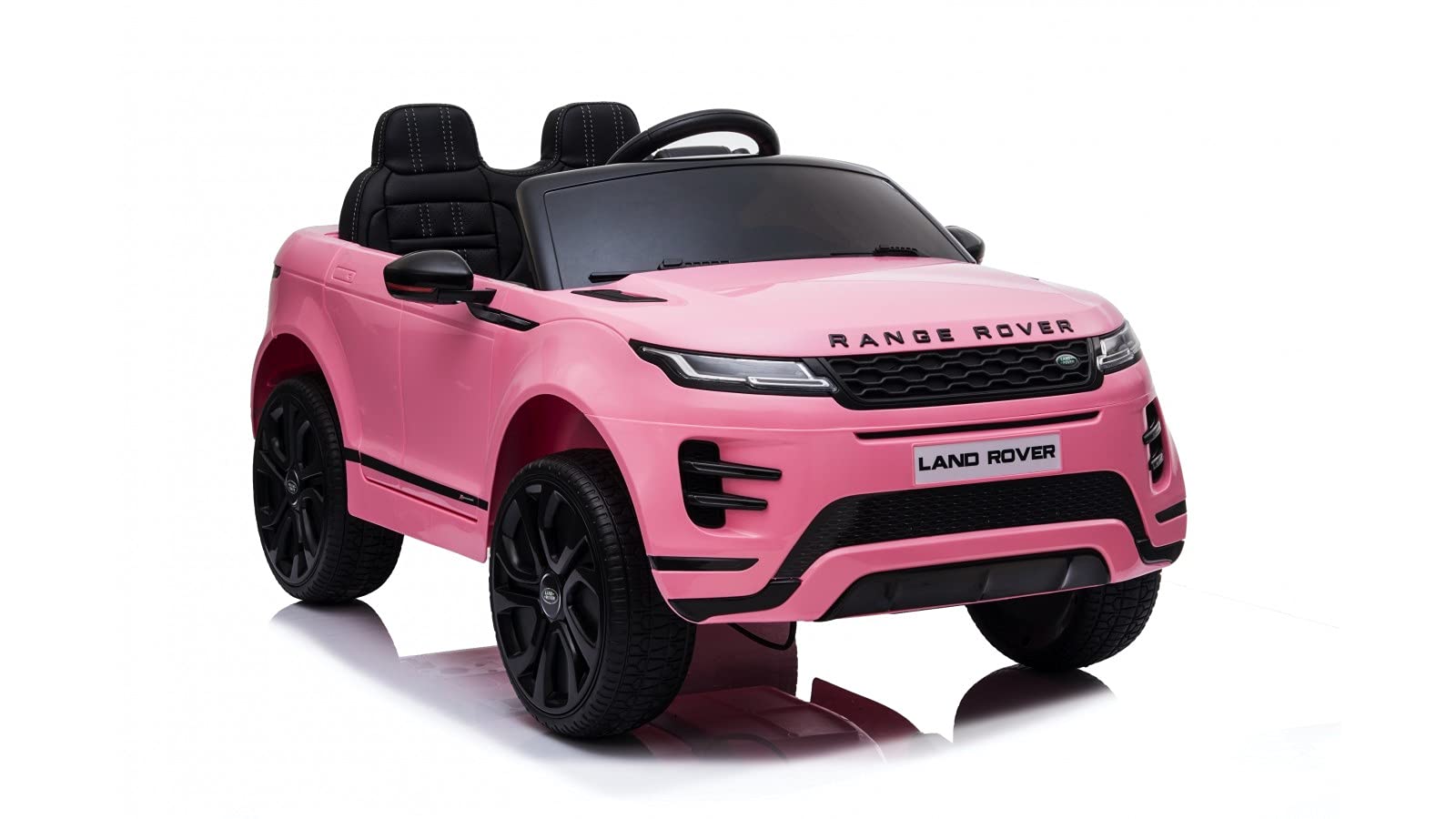 TOYSCAR Macchina Elettrica Per Bambini Range Rover Evoque Full Optional con TAPPETINI INCLUSI Auto Elettrica Per Bambini Telecomandata Sedile In Pelle Porte Apribili Doppio Motore Elettrico 12V (Rosa)