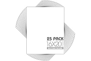 Mat Board Center White Backing Boards