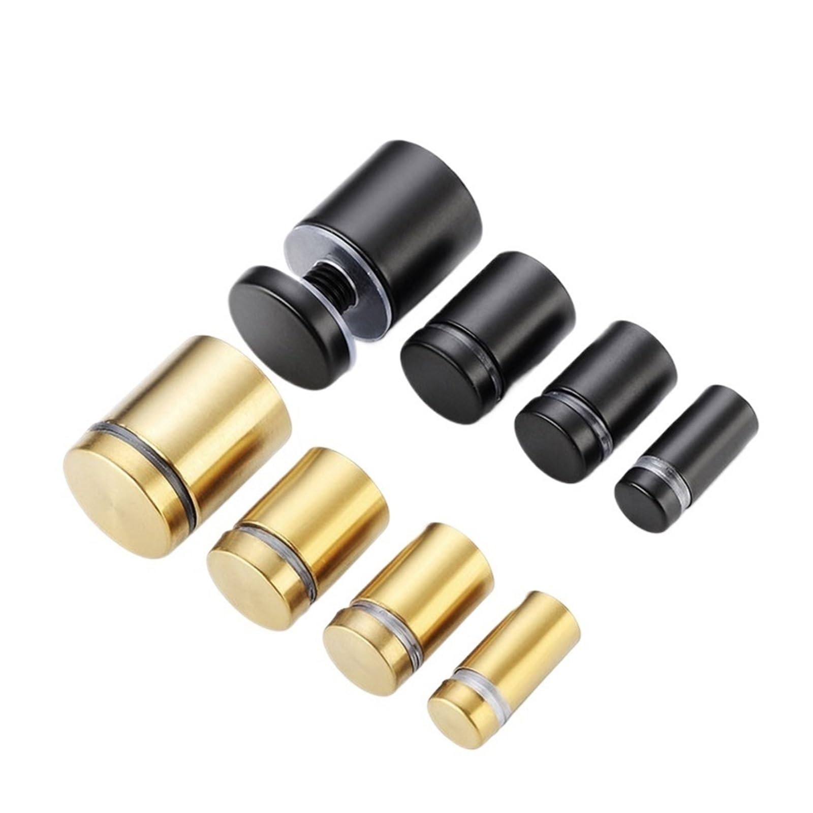 YDHSIKK Standoff Fixings, Stainless Steel Sign Standoff Screws Multicolor Multiple Sizes Pack Of 15(Gold,12x20mm)