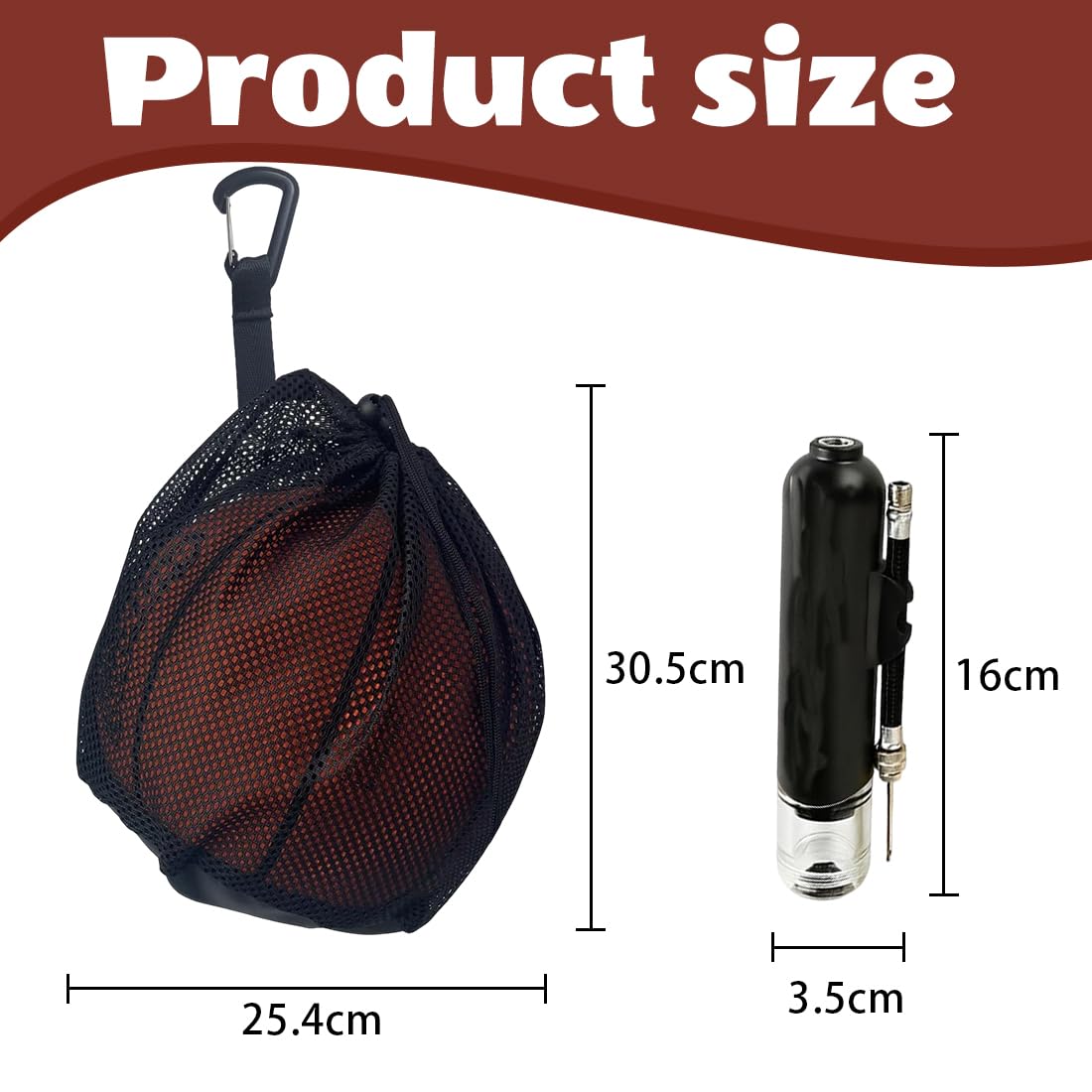 Wilson Borsa Per Palloni, Pompa Dell'Aria, Borsa Da Basket Con Cavo, Zaino Per Palla Portatile, Borsa Da Basket Basketball Mains Borse, Ball Sack, Accessori Per Palla Portatile Da Tennis