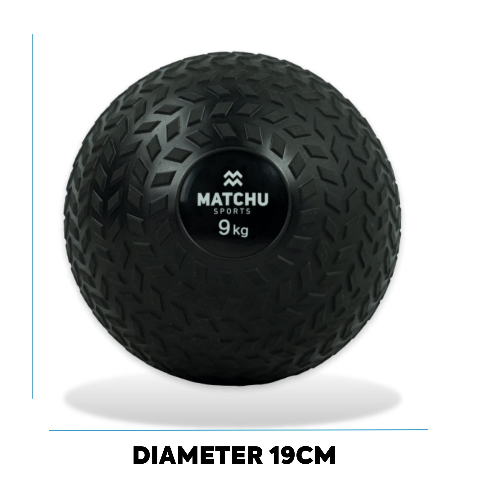 MATCHU - Slam Ball - Slamball - Tire Ball - Boule de Médecine - Fitness, Crossfit, Gymnatistics - Design Robuste - Poignée Supplémentaire - Caoutchouc Solide