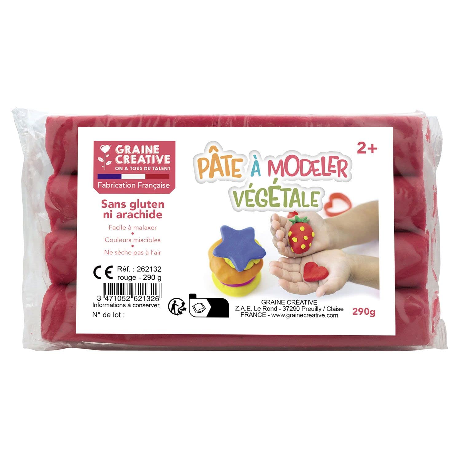 GRAINE CREATIVE Vegetable Modeling Clay 290 g Red