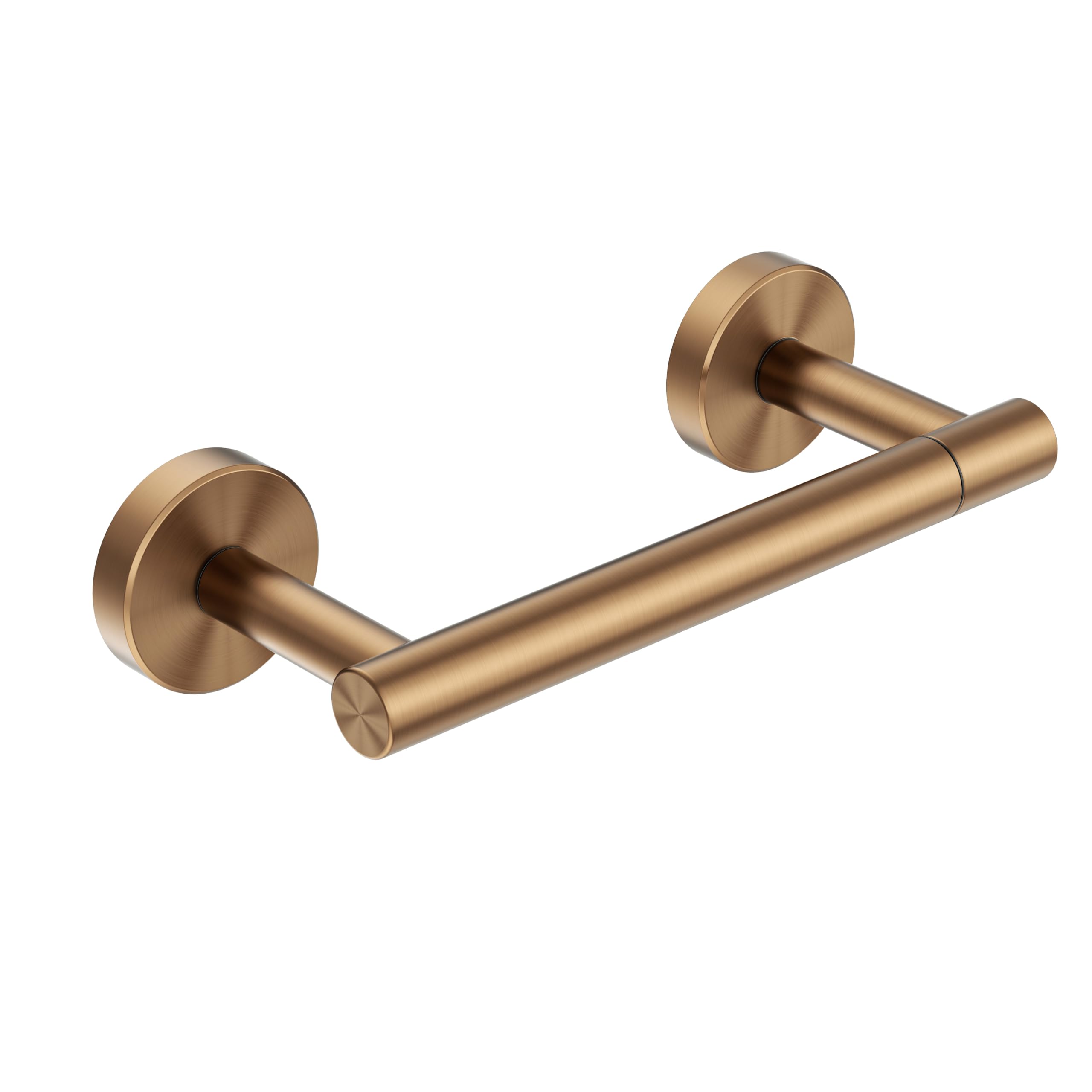 FORIOUS Toilet Paper Holder Wall Mount, Stainless Steel Rustproof Double Post Pivoting Tissue Roll Holder for Bathroom, Commercial Toilet Paper Dispenser (Champagne Bronze, Classic 1 Pack)