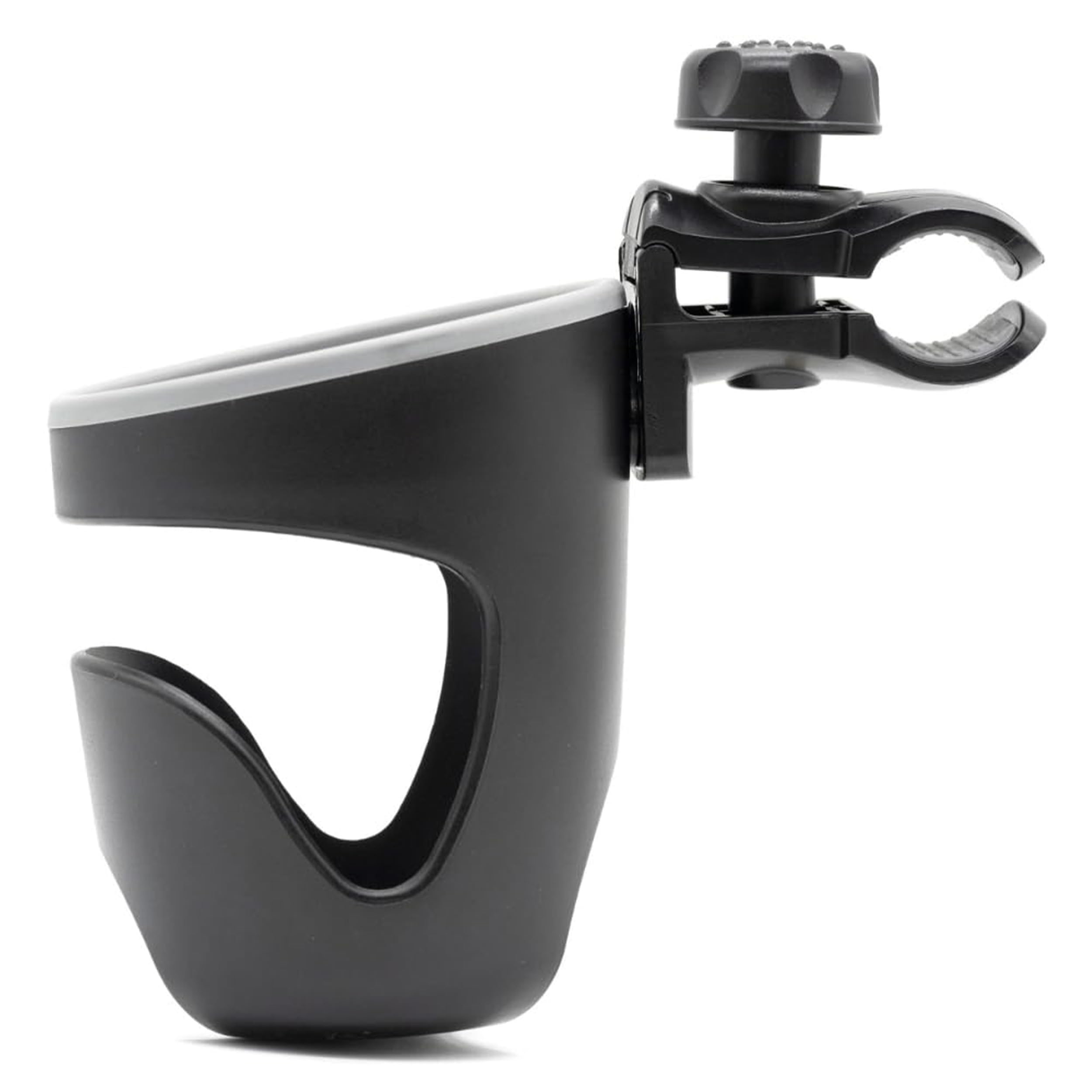 Portabicchieri Universale Per Passeggino - Zamboo, Antiscivolo, Gommato, Nero/Grigio - Foto 5