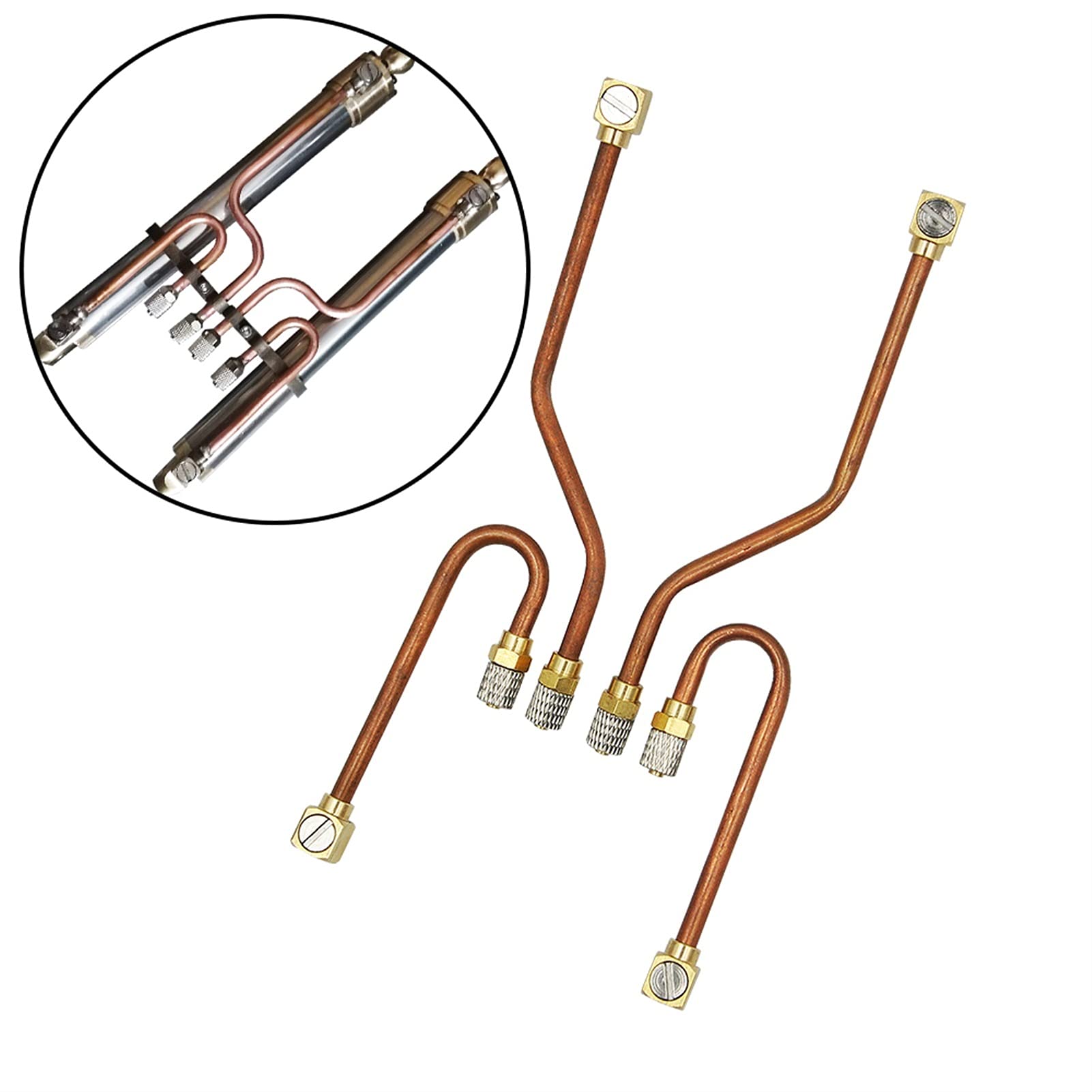 Uaktualnij pełne złącza rur hydraulicznych hydraulicznych miedzi przez 1:14 RC. Metalowa metalowa rama metalowa(Pipes And Connectors)