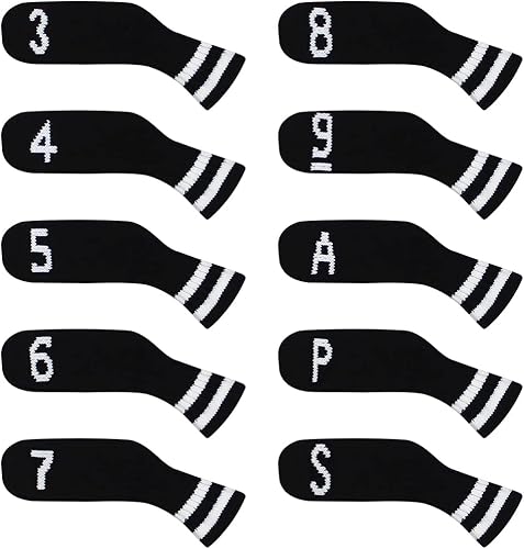Scott Edward 10 fundas para cabezas de palos de golf para hierros, básicamente, con forma de calcetines, lavables, duraderos, protectores de cabeza