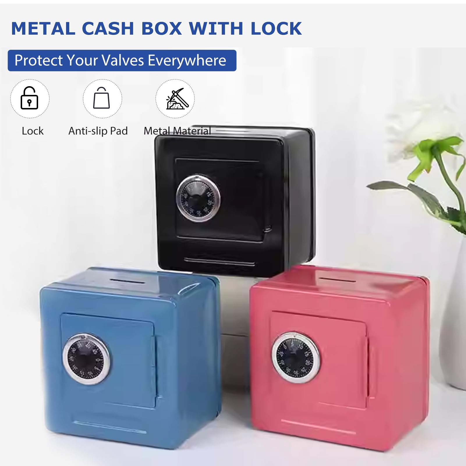 Caja Fuerte Caja Fuerte de Metal Electrónica con Cerradura y Código para la Seguridad del Hogar