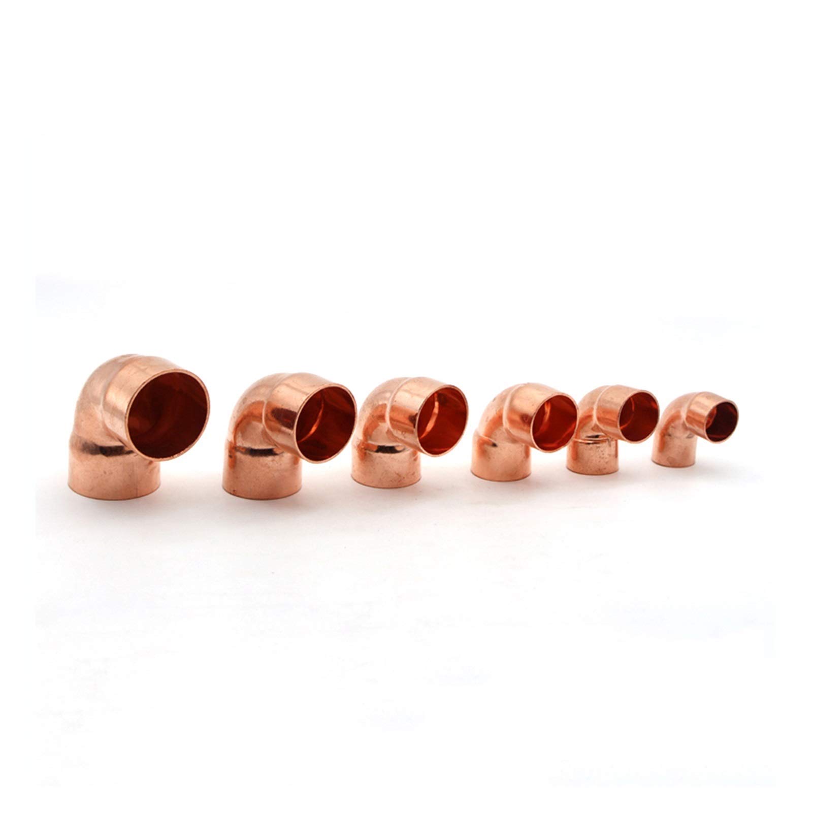 Pipe Fittings 28.6 32 35 38 42mm Inner Diameter 99.9% Copper End Feed Solder 90 Degree Elbow Pipe Installation Joint for Air Conditioning (Color : ID 42mm Wall 1.2mm)