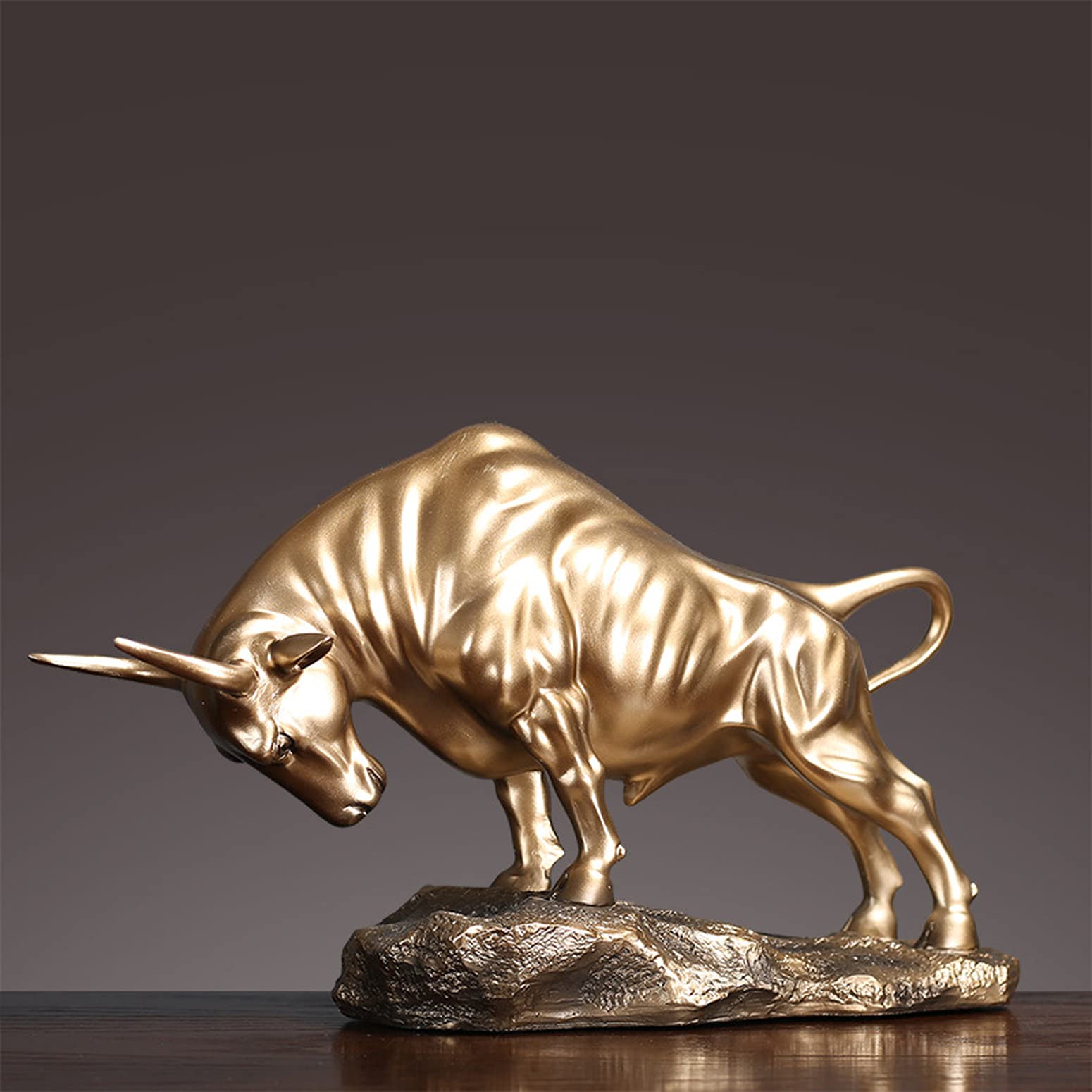 LGYKUMEG Cattle Skulptur Kuh Statue Maskottchen Exquisite Handwerk Ornament Bull Home Büro Dekoration Tier Figur Geschenk, Stier Harz Dekoration Tier Skulptur, Abstrakte Tier Skulptur