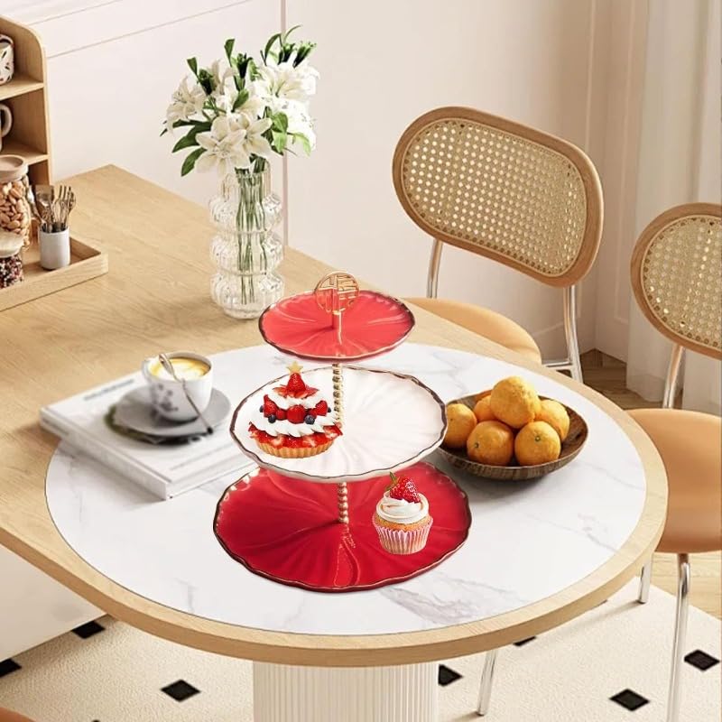 Soporte para cupcakes graduado para postres, soporte para dulces, decoración elegante, soporte para cupcakes, bandeja para servir para mesa o boda (3 niveles)