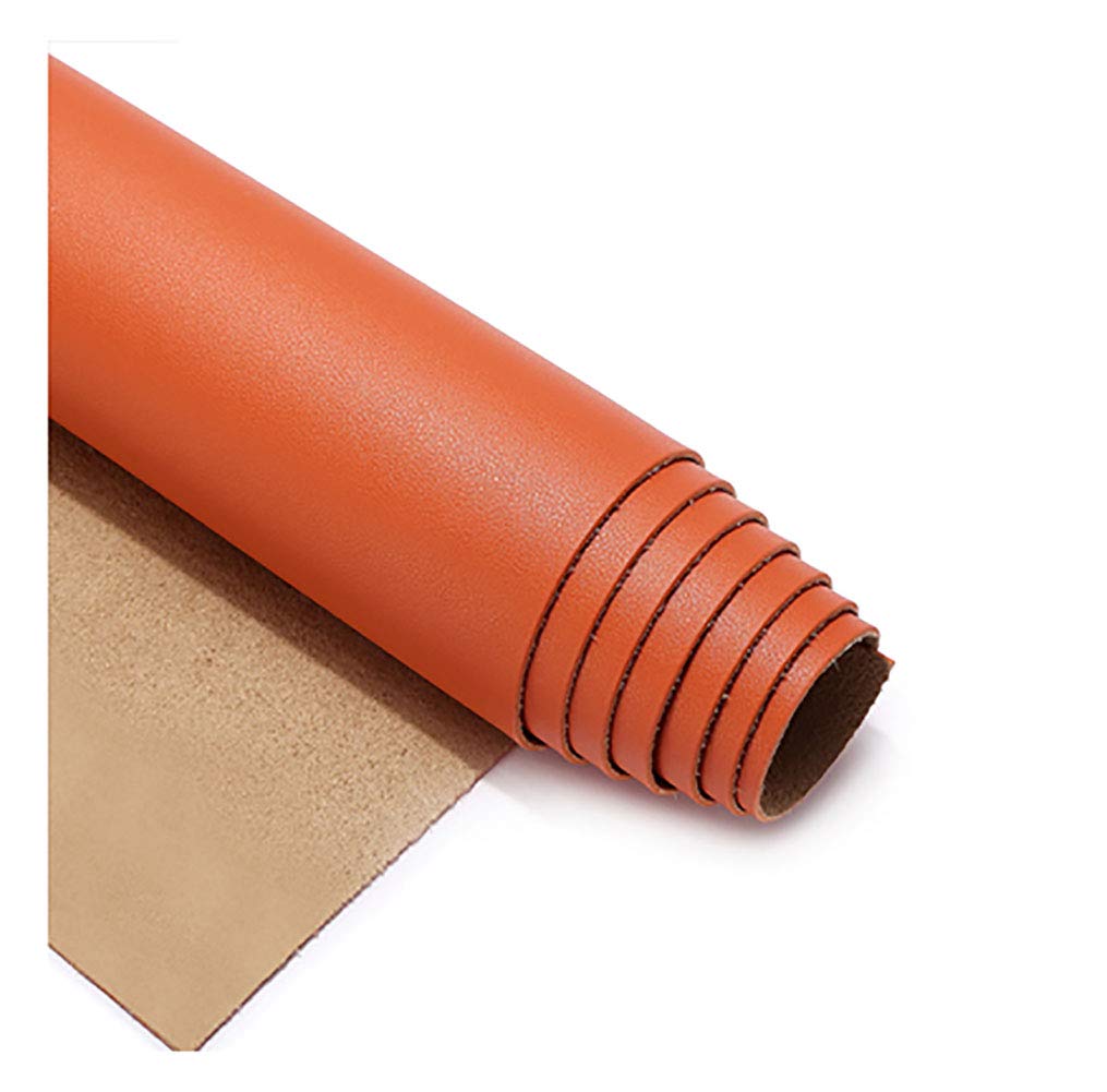 Arkusze ze sztucznej skóry bawełna tył do produkcji kolczyków i kokardek, rękodzieło DIY sztuczna skóra skóra materiał tapicerski materiał do produkcji kokardek i kolczyków - pomarańczowy 43 # 1,38 × 2 m