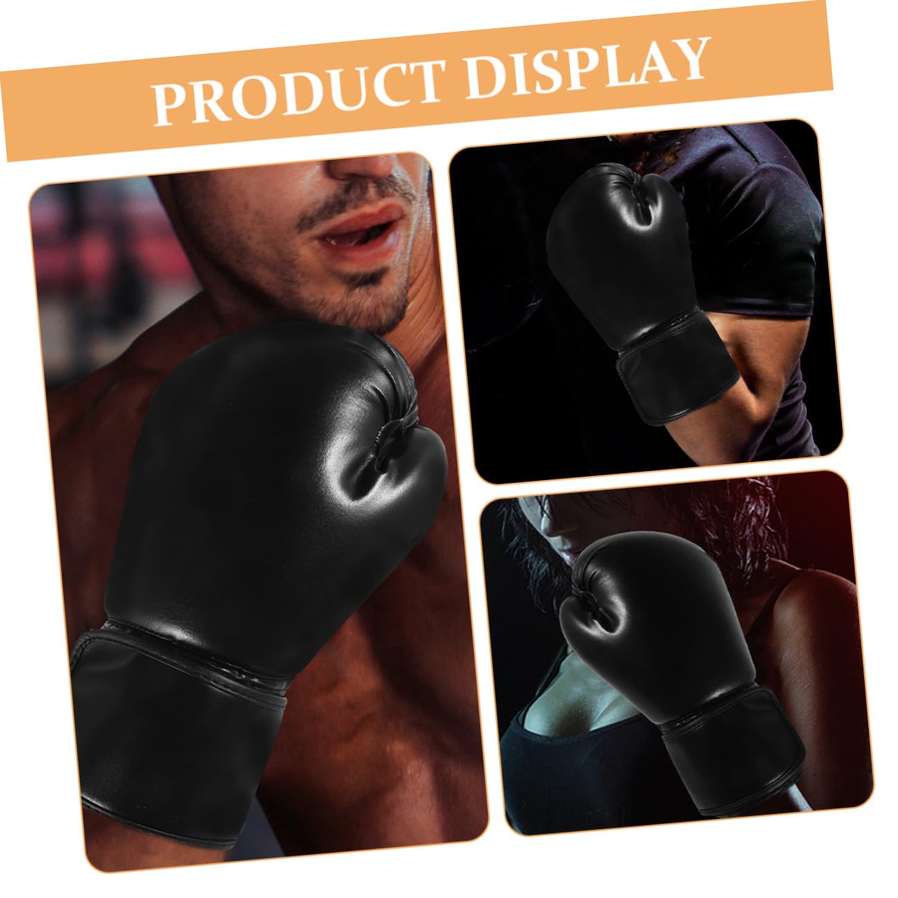 Happyyami Guantoni da Boxe 12 Oz Neri in Schiuma Integrale, Guanti da Allenamento e Kickboxing Portatili per Boxe, Mma, Taekwondo e Fitness, Resistenti e Antiusura, Facili da Indossare