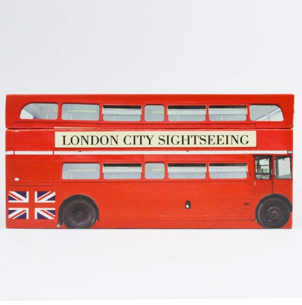 Papillon Collection Wooden Retro/Vintage Style Storage Box - Red Bus