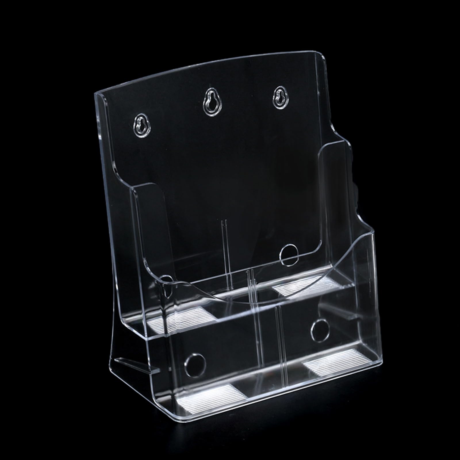 Zbiianxer A4 Two Floors Brochures Holder Clear Literature Organizers Stand, Brochures Pamphlets Display Stand For Wall Mount Countertop File Organizers