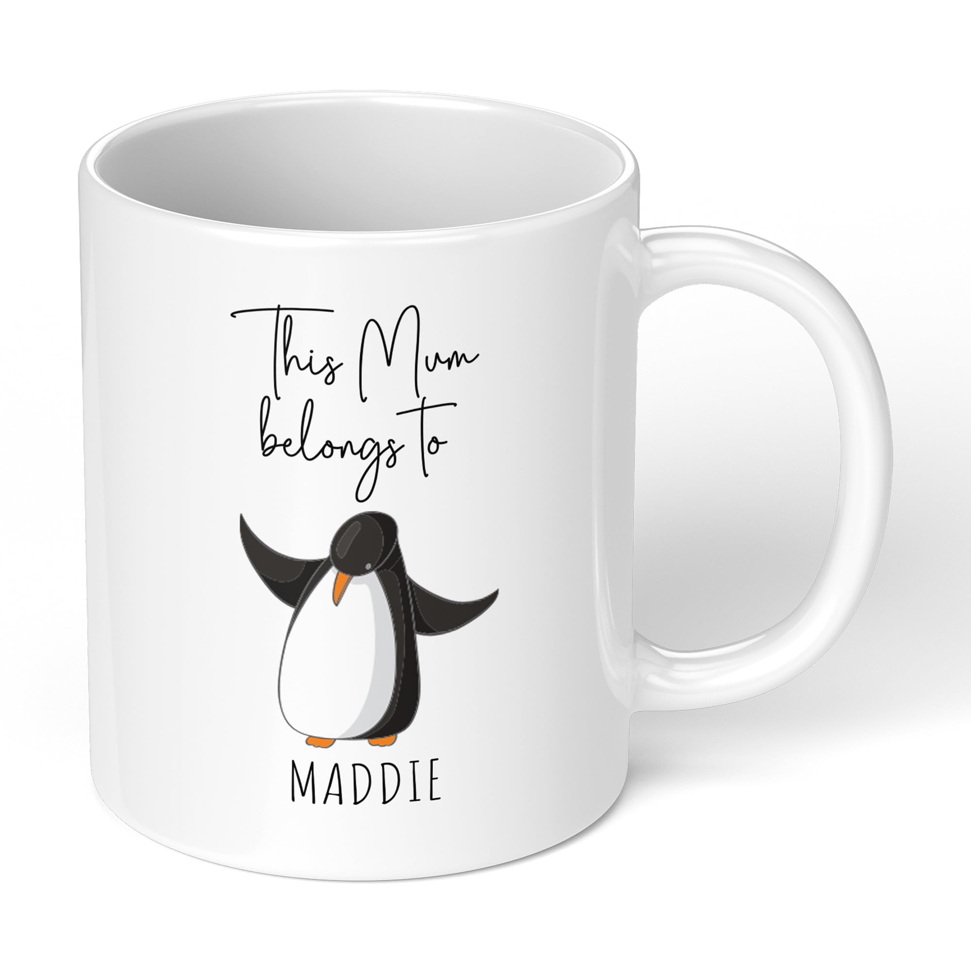 Print Maniacs Mothers Day Mug Cup 11oz Personalised Birthday Christmas Mum Mummy Grandma Auntie Nanny New Born Baby First 1st Coffee Tea Gift Present for Her Penguins (White Mug, Mum)