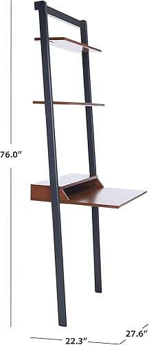 Miniatura 2 de SAFAVIEH Home Collection Pamella - Escritorio inclinado de 2 estantes marrón miel y carbón marrón miel/carbón,Blanco