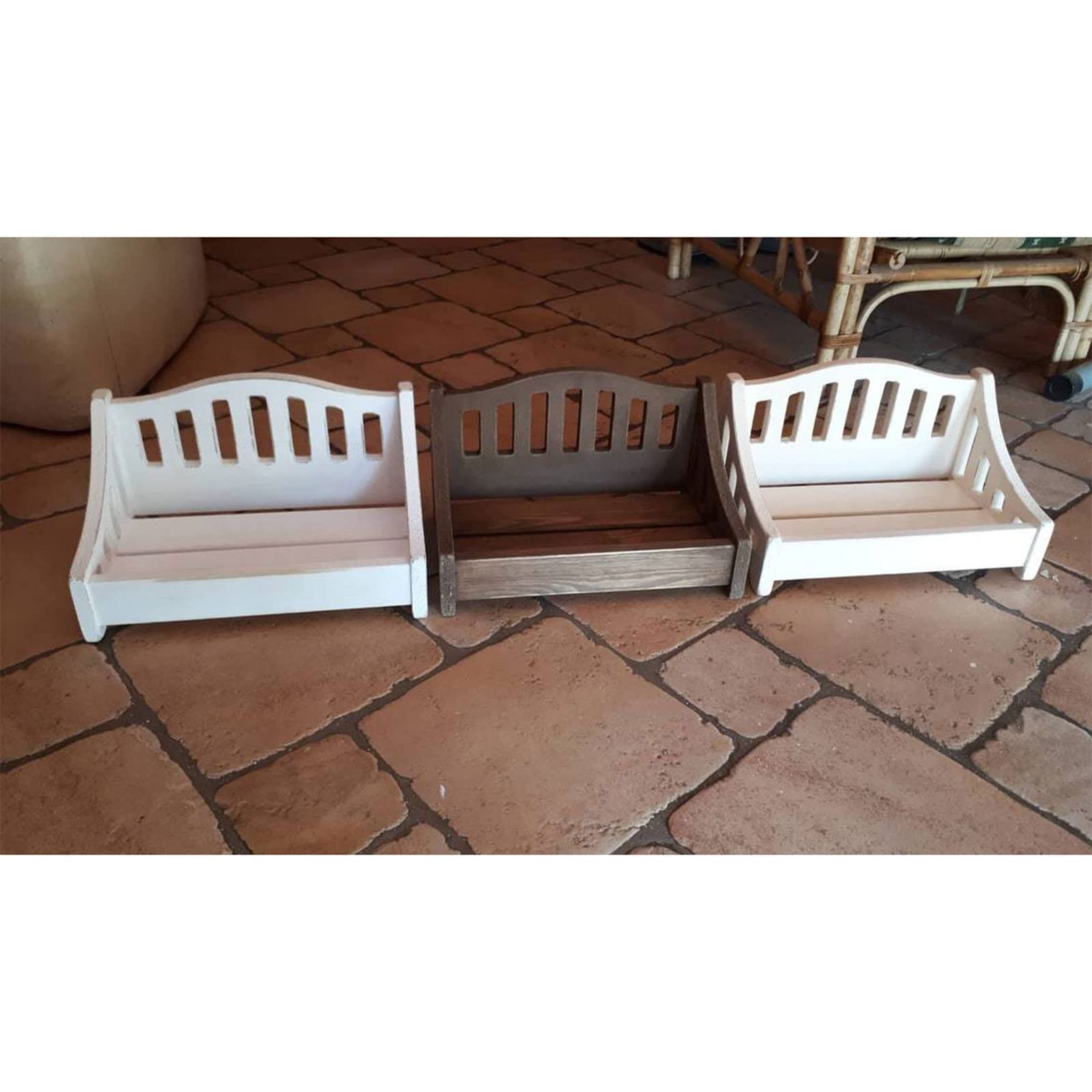 Morain Accessoires Photo Bébé Chaise Pose Lit Photo Nouveau-né Studio Photo Lit Pose Meubles en Bois Accessoires Photo Bébé pour Séance Photo Garçon D Mois Accessoires Photo pour Bébé