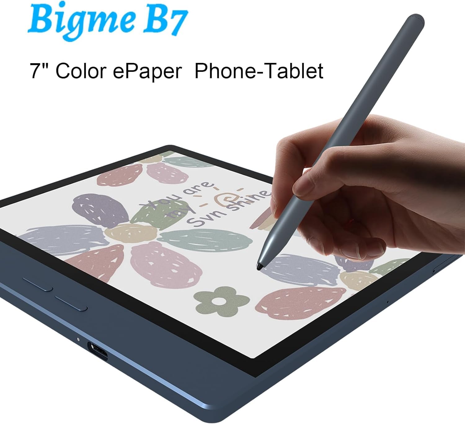 Bigme B7 Tablet ePaper colorido ePaper eReader com chamadas 4G, 8