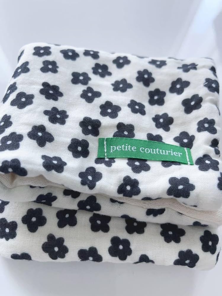 28.【専用】ෆ⃛8重ガーゼハンカチ*ハンドメイド ガーゼハンカチ 8重ガーゼ ハンドメイド YUWA 水辺の花 フラワー