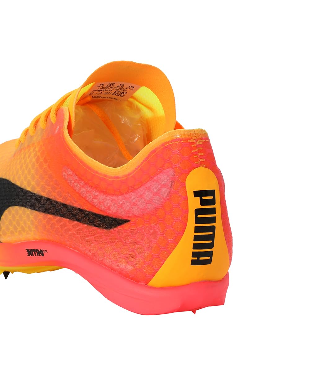 Puma Unisex Evospeed Distance Nitro Elite+ 4 Scarpe da Corsa Spikes Sun Stream/Sunset Glowsun Stream/Sunset Glow/Puma Blacksun Stream/Sunset Glow/Black - Arancione 42