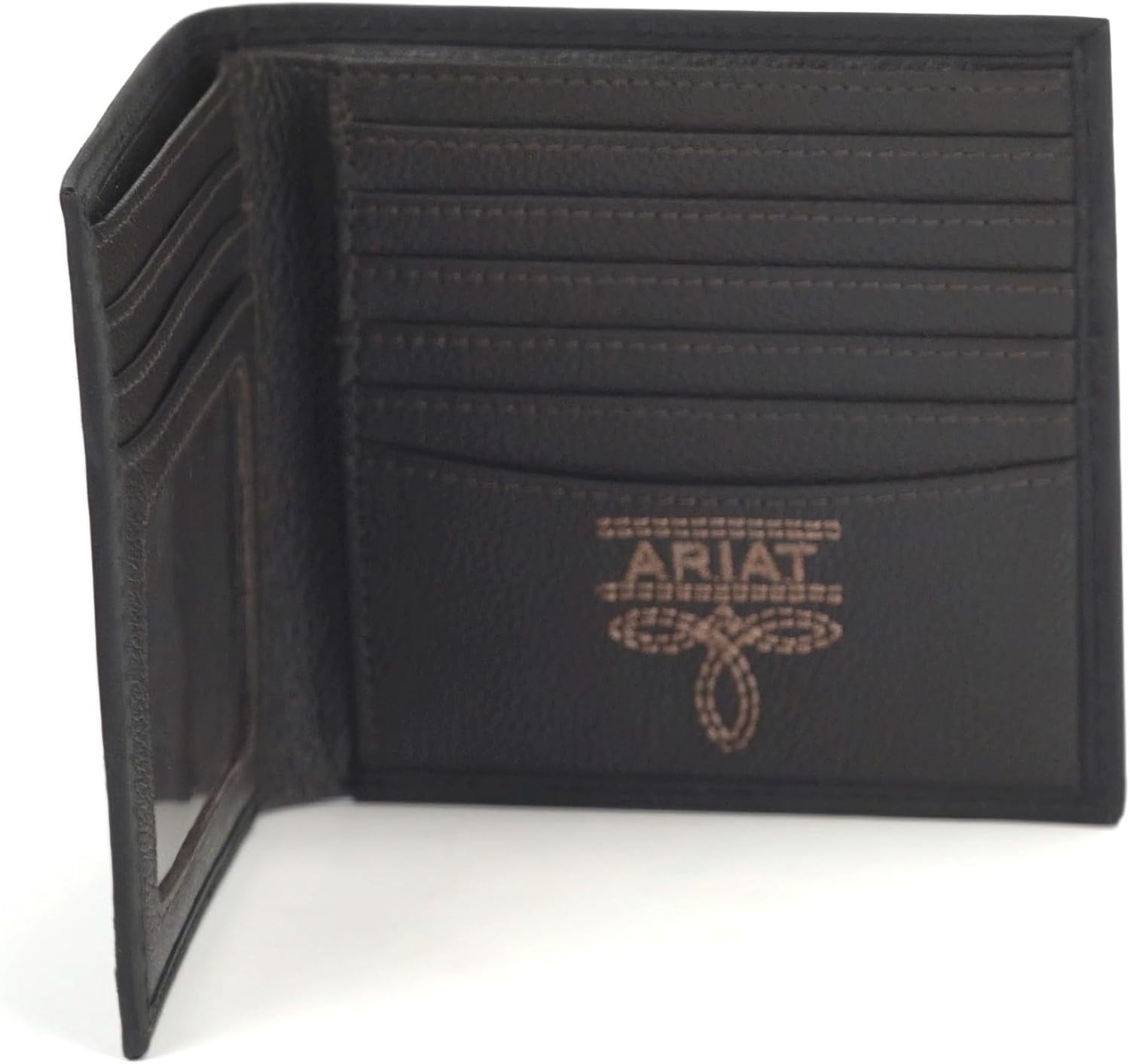 ARIAT Men's Embossed Logo Black Bifold Wallet A3546001 - Image 5