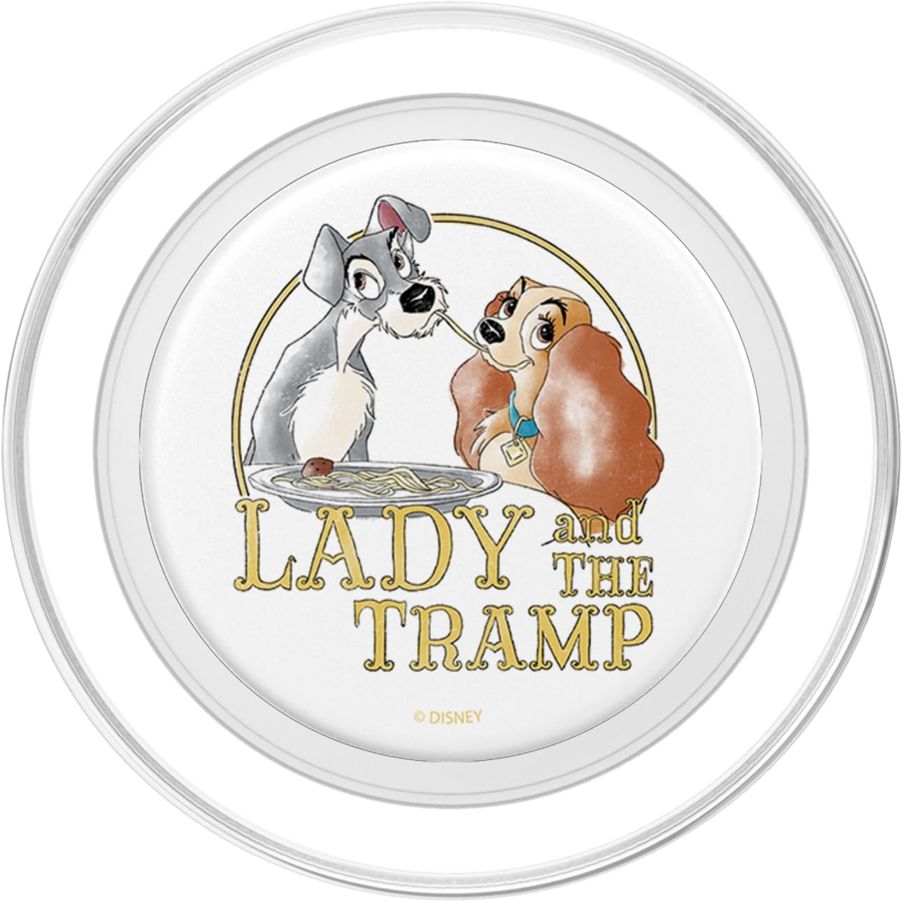 Disney Lady And The Tramp Simple Spaghetti Portrait PopSockets PopGrip for MagSafe