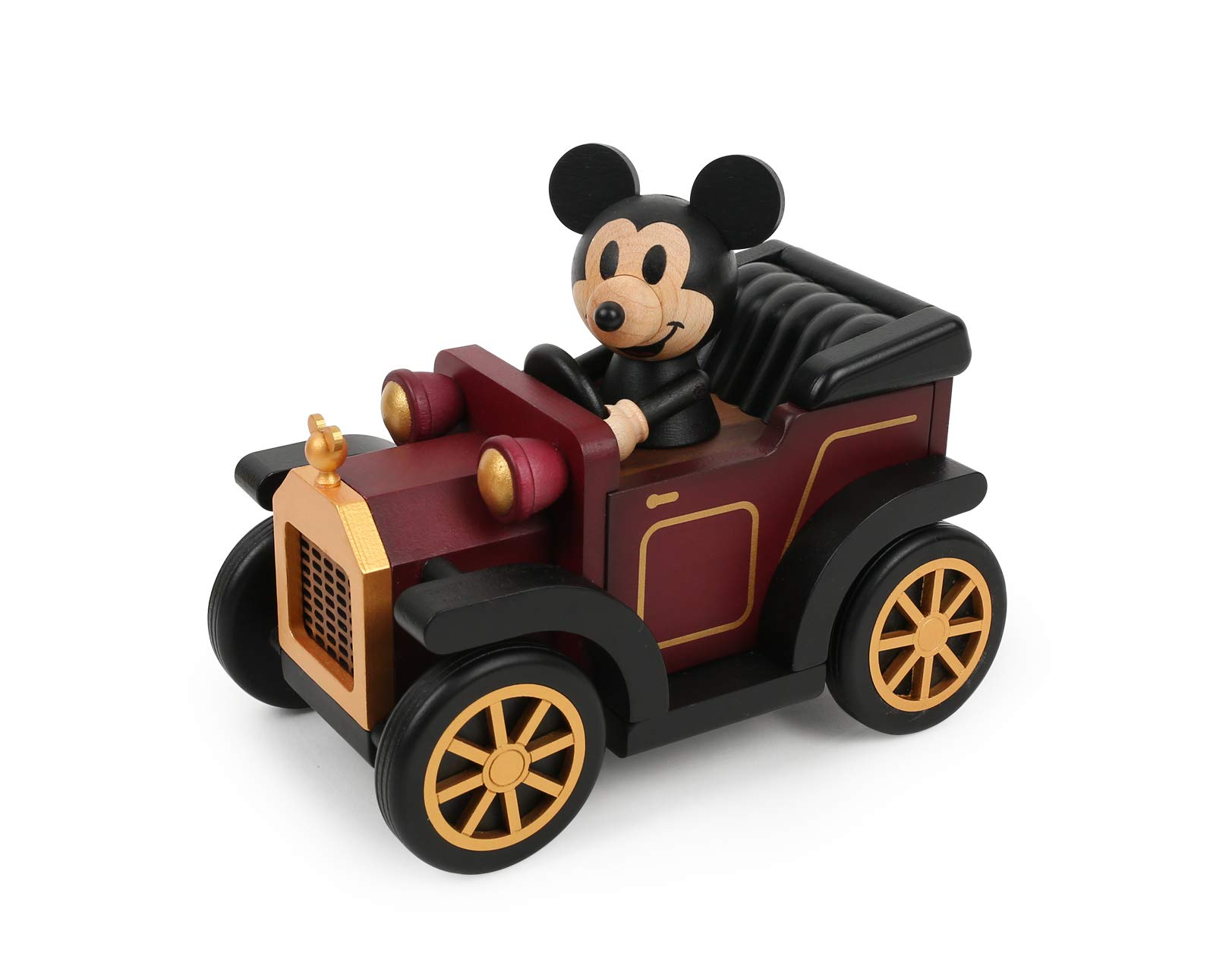 WOODERFUL LIFE Wooden Vehicle Music Box | Mickey Classic Car | 1034707 | Hand Made Moveable Toy Exqu