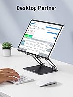 Vista 3 de UGREEN Soporte para Tableta para Escritorio con Doble Varilla de Soporte de Aluminio Ajustable Multi-Ángulo Accesorios de Oficina en Casa Compatible