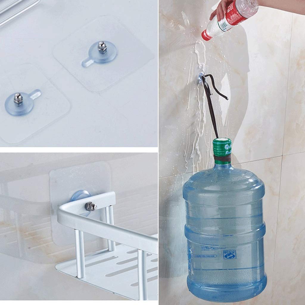 Mensola in vetro for doccia in acciaio inox con barra portasciugamani - Supporto da parete for il bagno, finitura spazzolata,Mensola da bagno