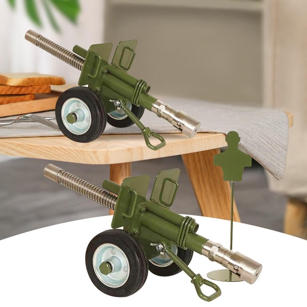 Mini Edelstahl Kanone Modell Grün - 33cm Artillerie Deko Sammlerstück