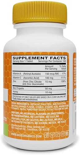 Miniatura 6 de Basic Brands Pastillas de zinc, 100 unidades, naranja