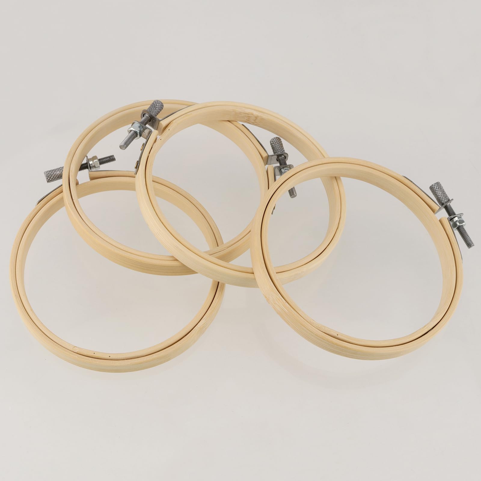ZEONHAK 20 pezzi cerchi da ricamo da 4 pollici (10 cm), piccoli anelli da ricamo in bambù da 10 cm, cerchi per punto croce per cucito a mano