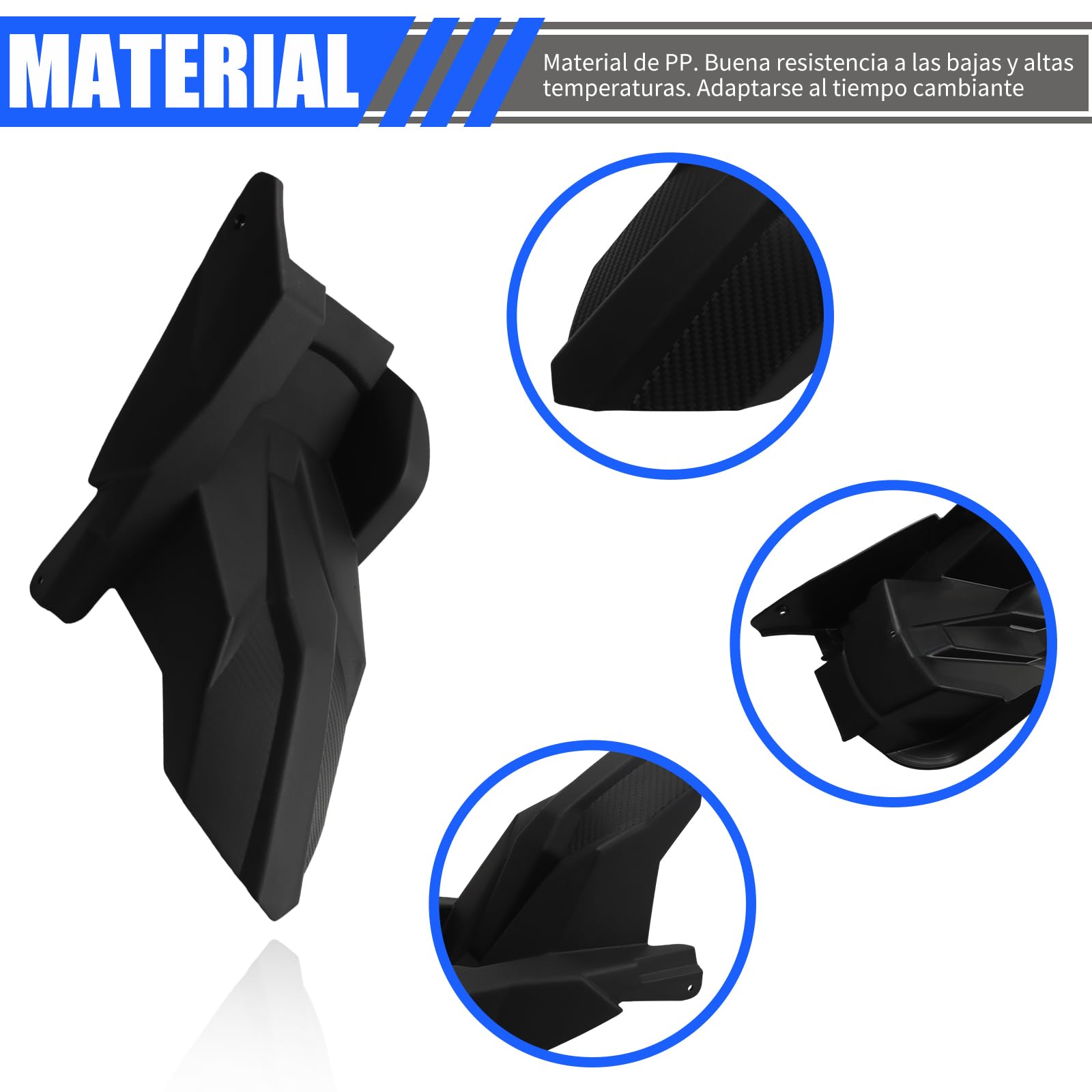 Garde-boue Arrière Compatible avec Honda X-ADV 750 (2021-2026), Protection contre la Boue et les Éclaboussures de Roue, Matériau PP, Texture en Fibre de Carbone, Noir Mat, Installation Facile
