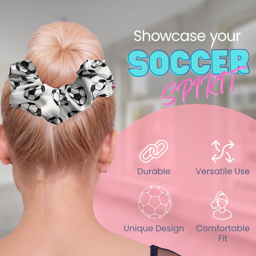 Amazon.com : Soccer Scrunchie, Soccer Hair Accessories for  display picture 3