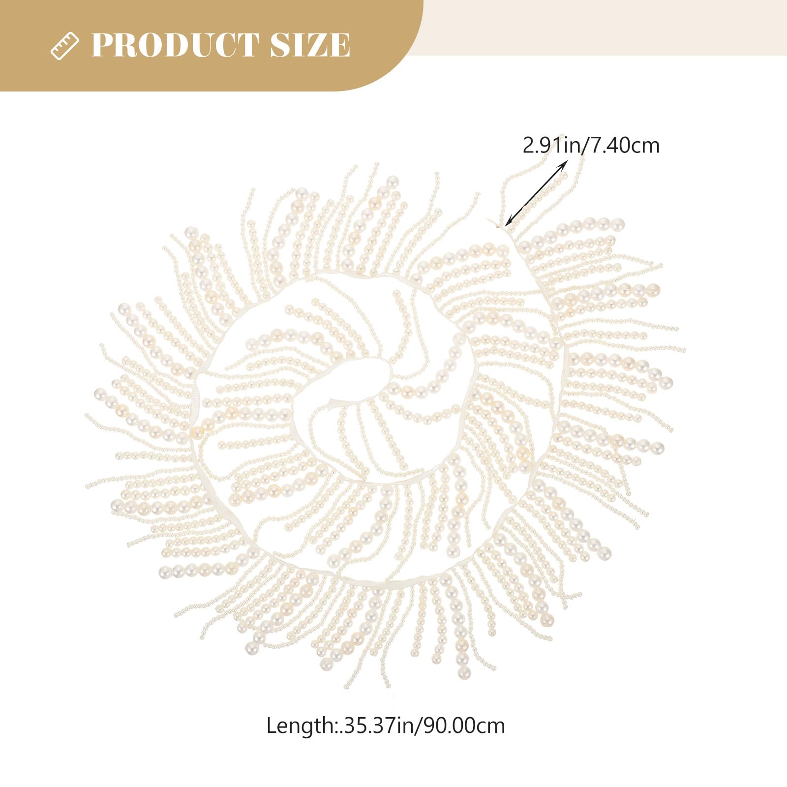 Pearl Tassel Lace Ribbon Trim Sewing Bridal Wedding Decor Pearl Beaded Edges Clothing Material Imitation Pearls Craft Accessories - Image 3