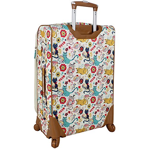 Lily Bloom Luggage 24" Expandable Design Pattern Suitcase With Spinner Wheels For Woman (24in, Furry Friends)4