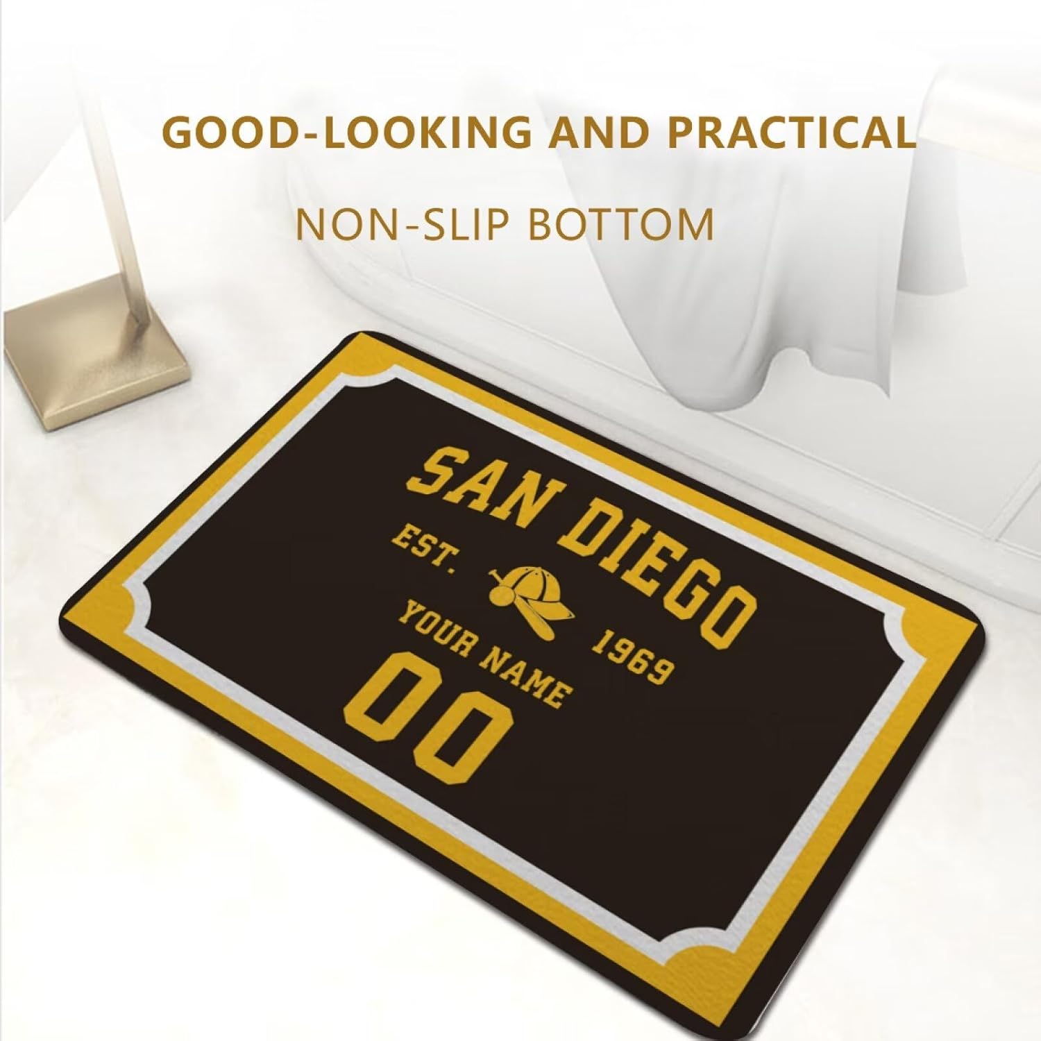 generic San Diego Custom Personalized Doormat,San Diego Home Decorations,San Diego Sport Style Mat,Decorate Your Home and Keep It Clean at The Same Time,Classic Gifts of Sports Fans!
