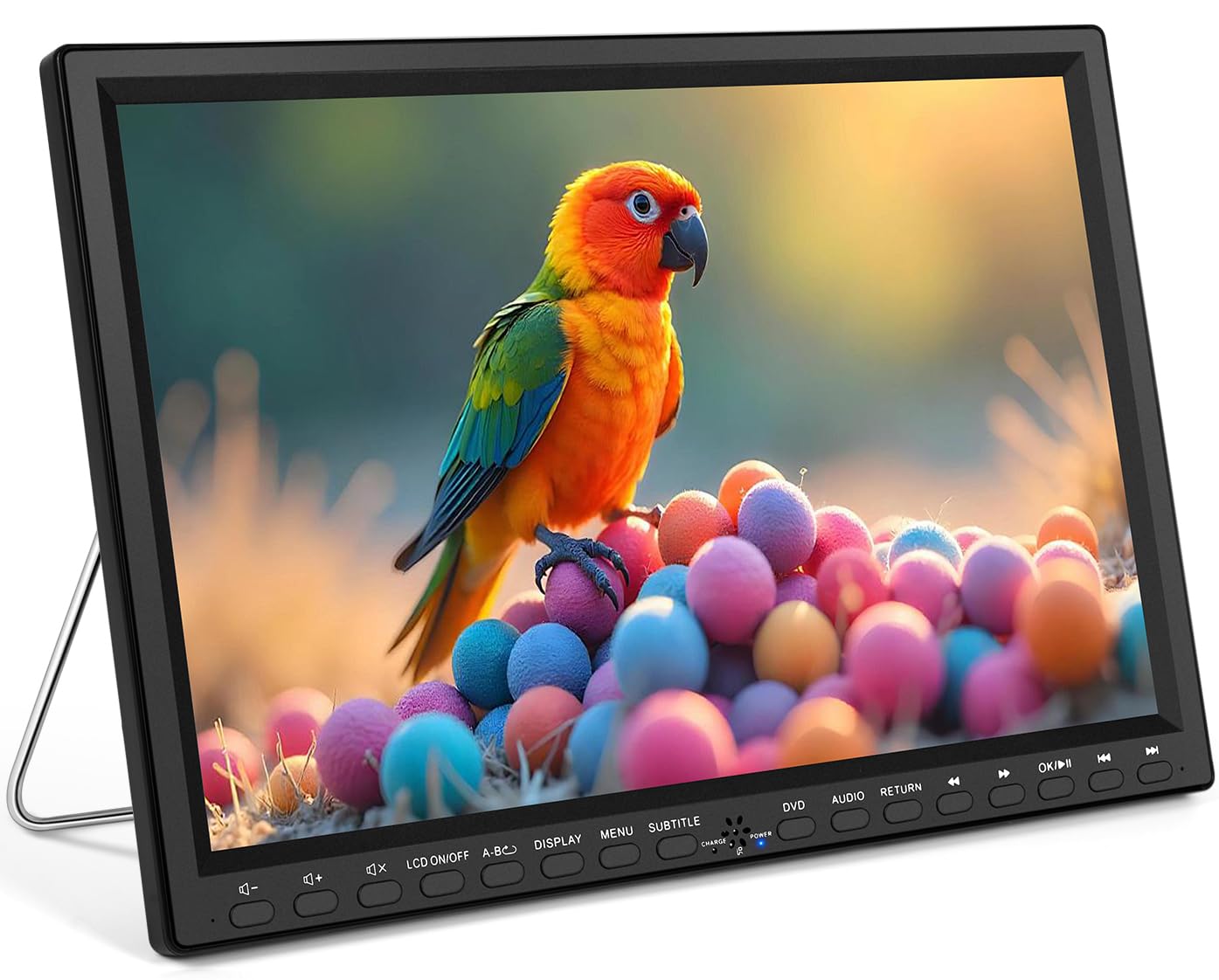 HotHat Car DVD Player 14 1 Large Screen Portable DVD Player with Stainless Steel Foldable Stand Support Headrest