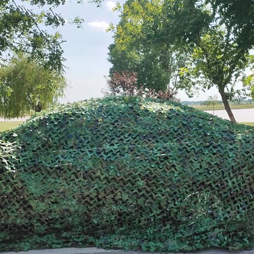 Siatka maskująca w dżungli - lekki kamuflaż na kemping, strzelanie, polowanie - opcje wielu rozmiarów (2 x 5 m do 3 x 3,7 m) - idealne żaluzje myśliwskie i sprzęt outdoorowy