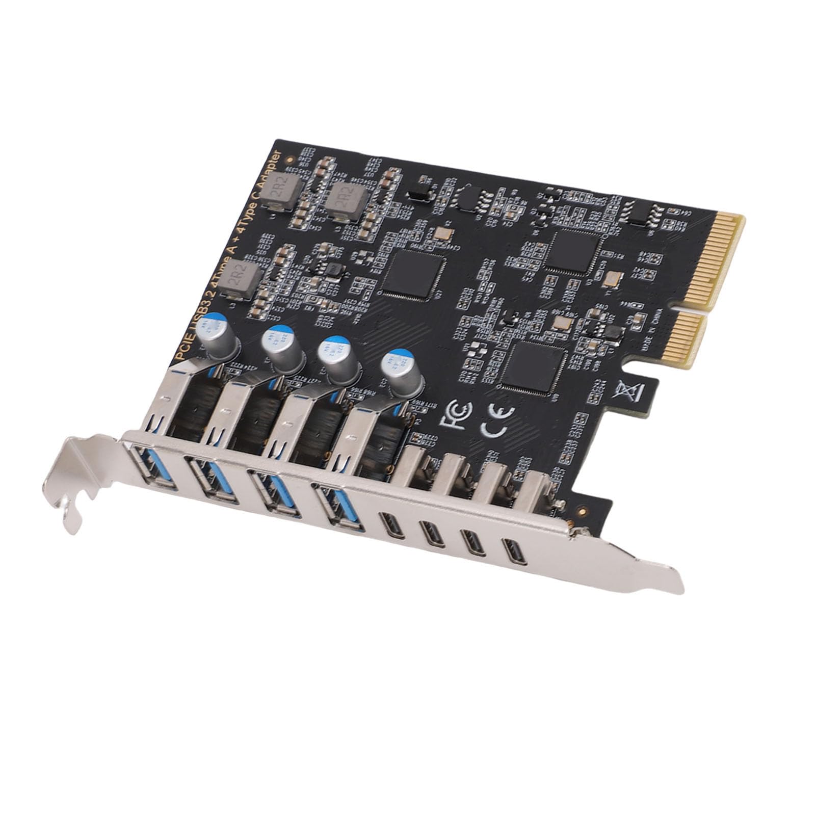 CHICIRIS Scheda di Espansione PCIe USB 3.2 Gen 2 Trasferimento Dati Efficiente A 10 Gbps per Desktop 8 Porte 4x Tipo C 4x Tipo A