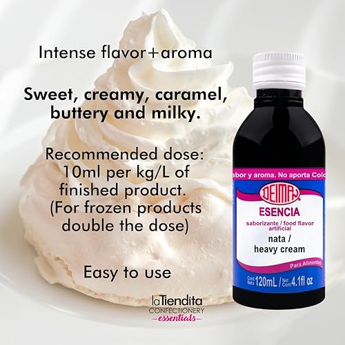 Miniatura 2 de Deiman Crema pesada aromatizante artificial E (4 onzas líquidas)