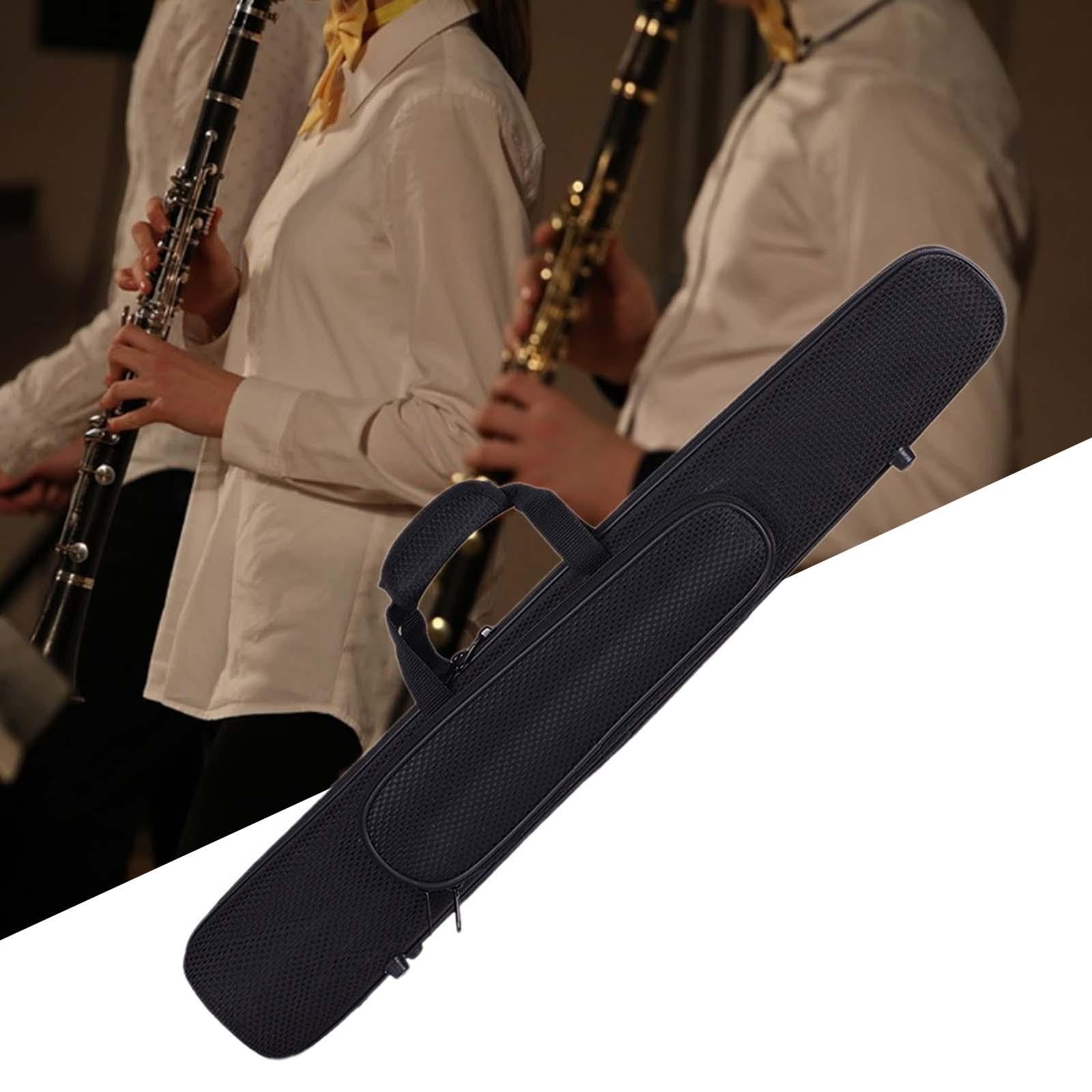 Deevoka Clarinet Carrying Case Clarinet Gig Bag with Exterior Pocket Padded Handle Lightweight Portable for Beginner Gifts Practice, Black