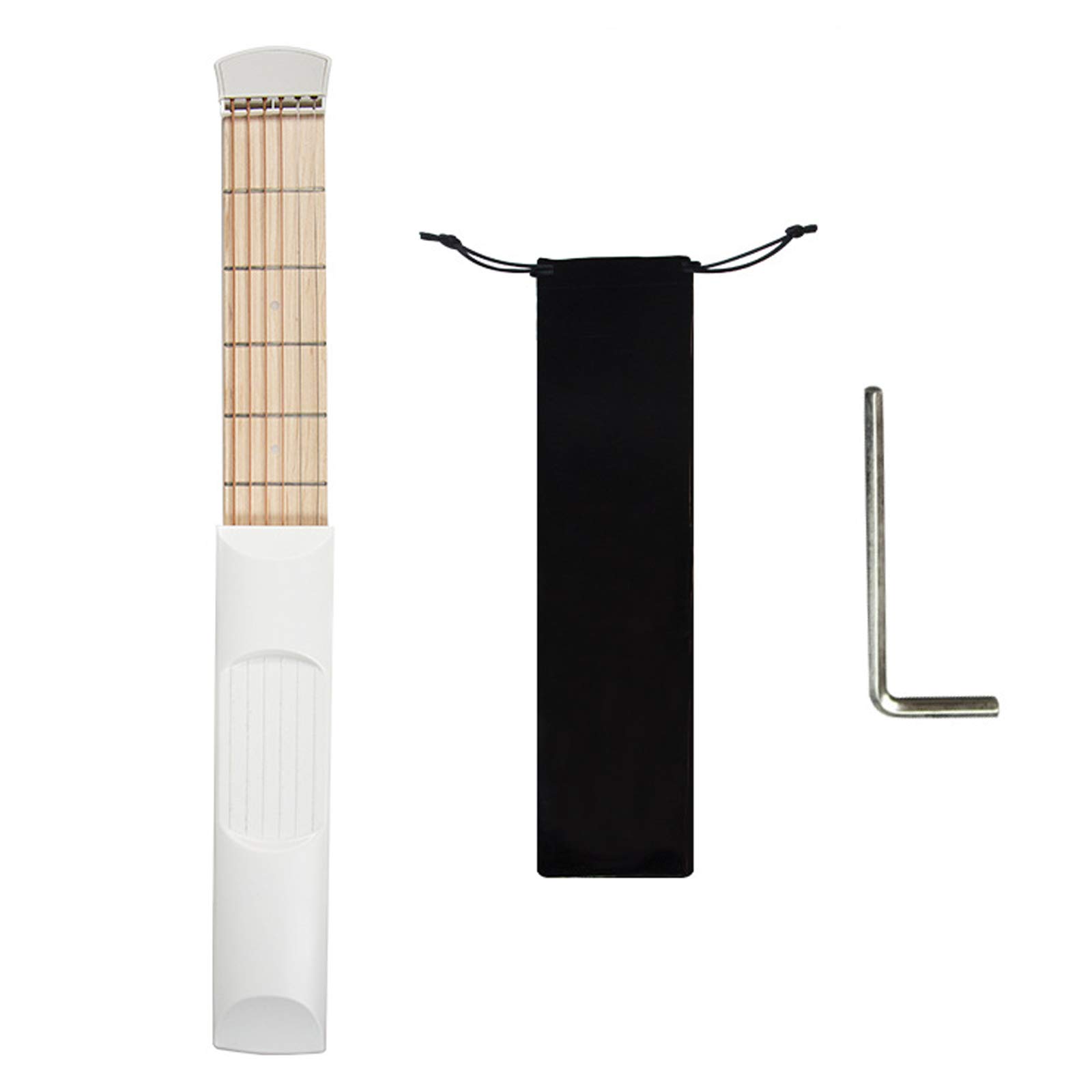 Narzędzie do ćwiczeń gitary kieszonkowej, czarny plastikowy przenośny trener akordów gitarowych, kieszonkowa gitara ćwiczenie szyi dla początkujących trenażer trener palcowy