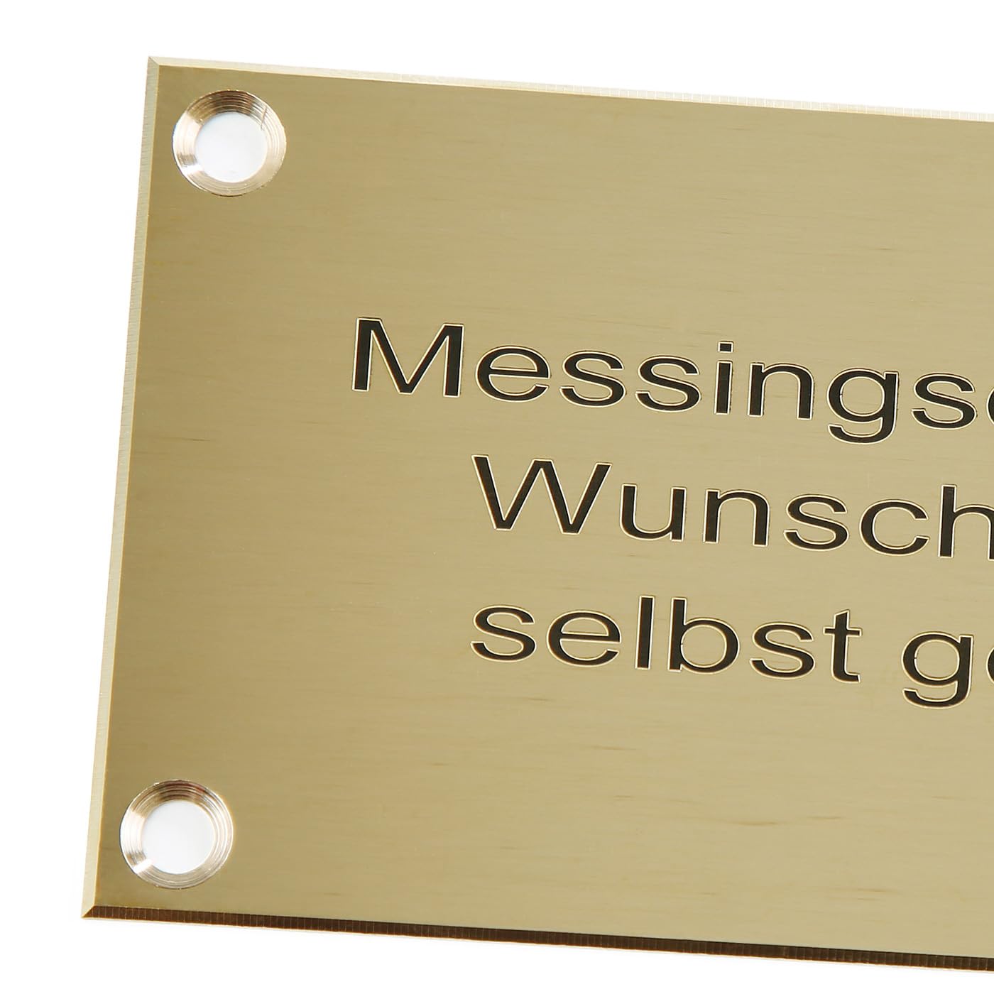 Messingschild mit Gravur - Schild aus Messing persönlich gravieren lassen (150 x 100 mm)