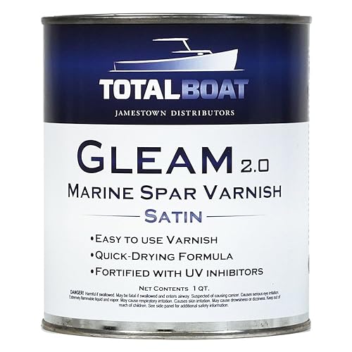 TotalBoat Gleam Marine Spar - Barniz brillante y satinado para madera, barcos y muebles de exterior